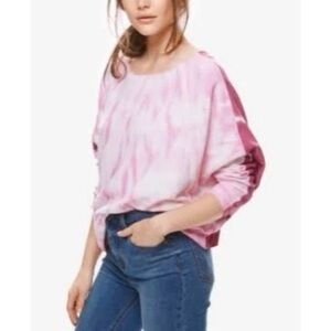Free People‎ East Meets West Tie Dye Dolman Top Purple Combo